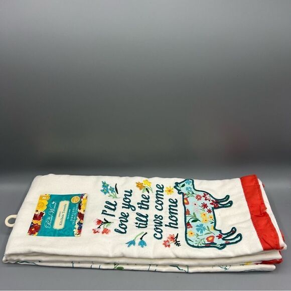 The Pioneer Women Farm Animal Print Set of 2 Kitchen Towels - Picture 4 of 6